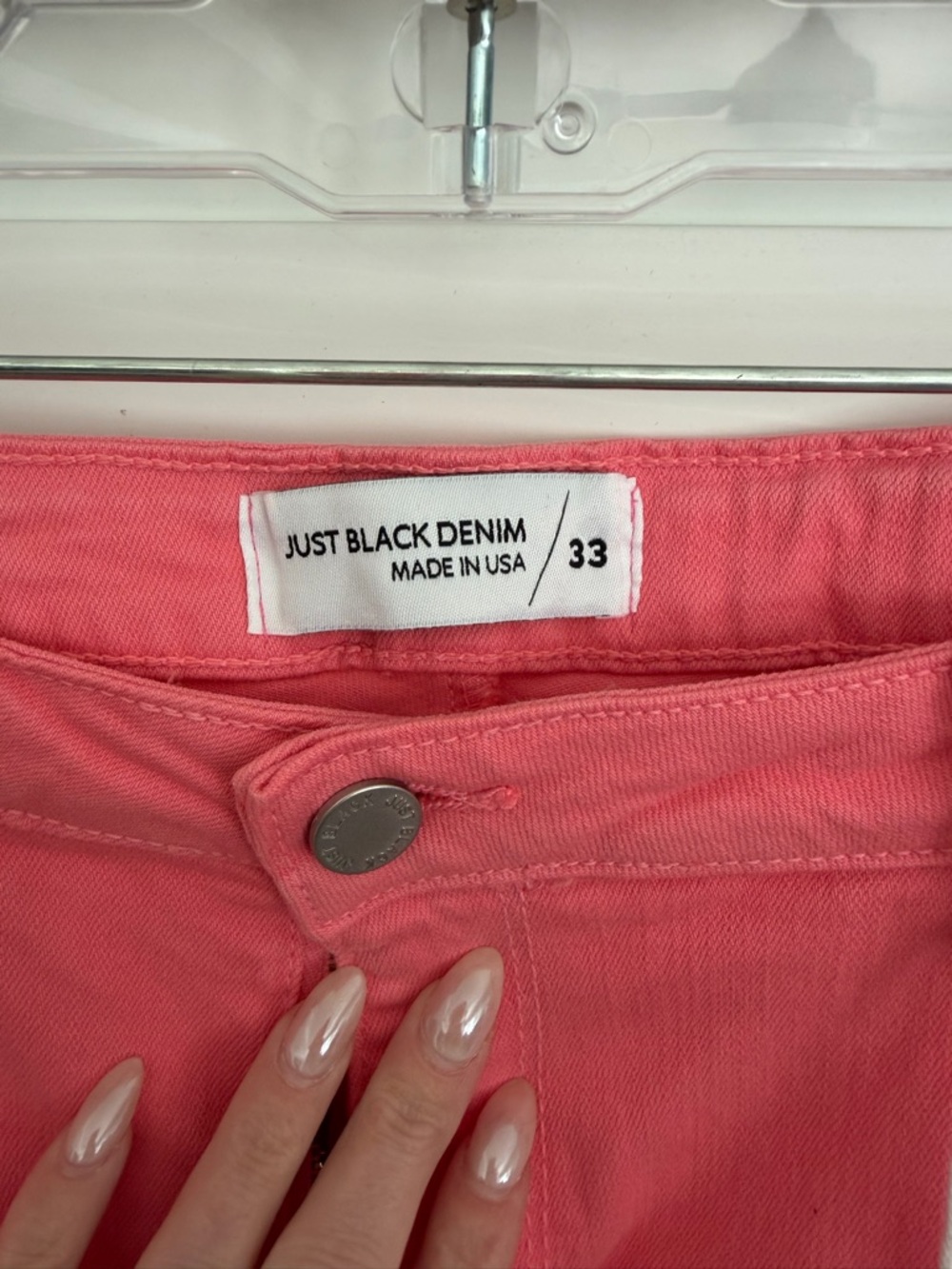 Just Black Coral Pink Skinny Jeans - Picture 3 of 6